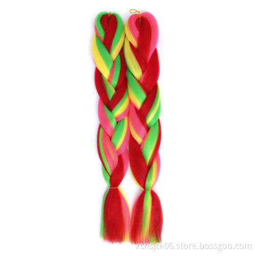 Braiding Hair Mix Rainbow Braids Synthetic Jumbo Braids Hair Extension for Women
